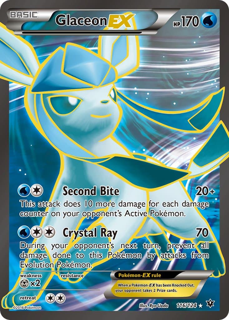 Glaceon Ex — Fates Collide Pokémon card