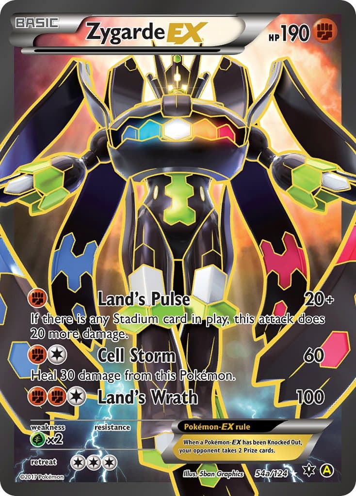 Zygarde Ex Yaa — Fates Collide Pokémon card