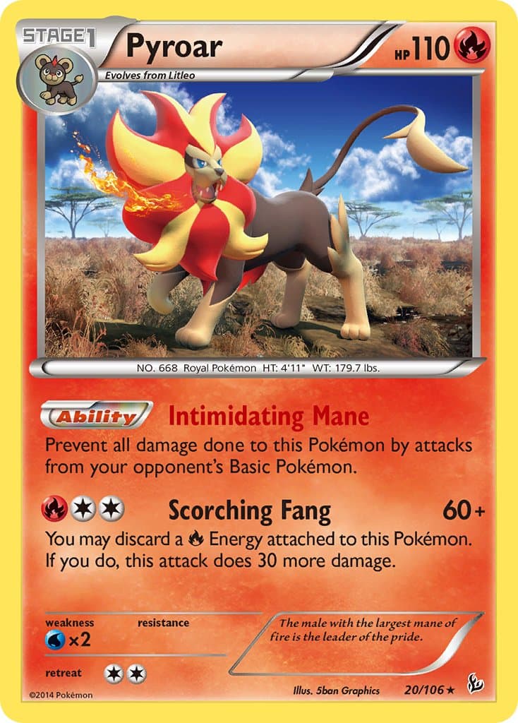 Pyroar — Flashfire Pokémon card