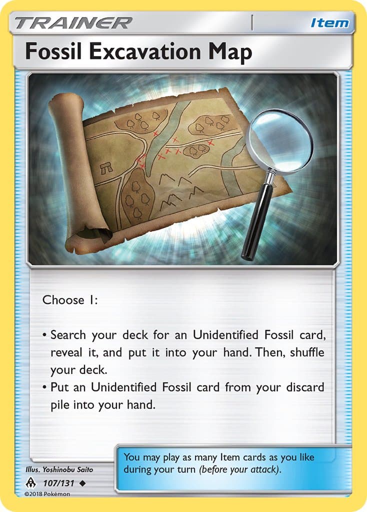 Fossil Excavation Map — Forbidden Light Pokémon card