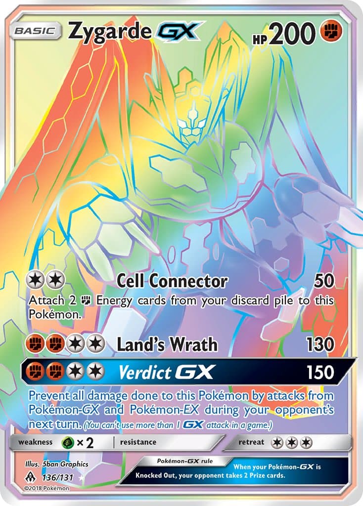Zygarde Gx — Forbidden Light Pokémon card