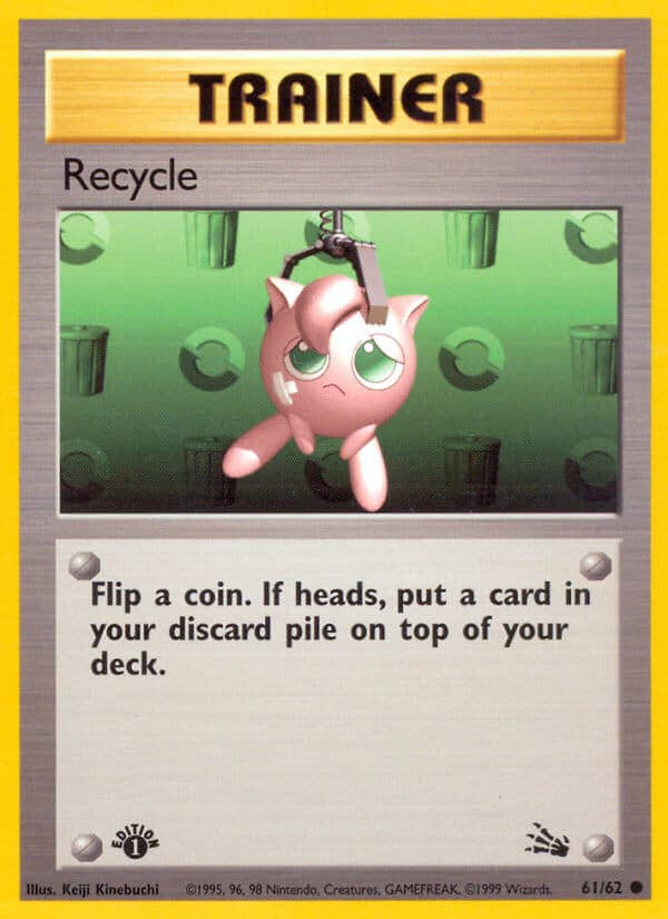 Recycle — Fossil Pokémon card