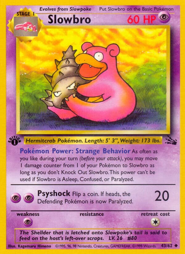 Slowbro — Fossil Pokémon card