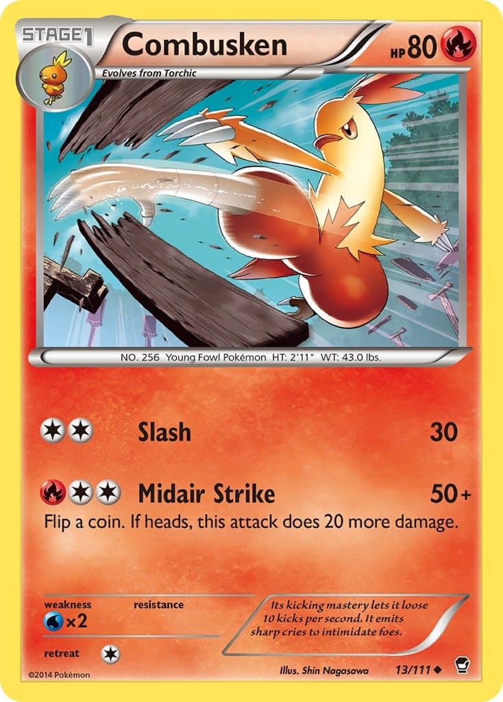 Combusken — Furious Fists Pokémon card