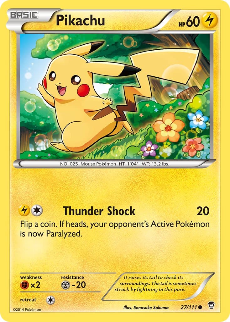 Pikachu — Furious Fists Pokémon card
