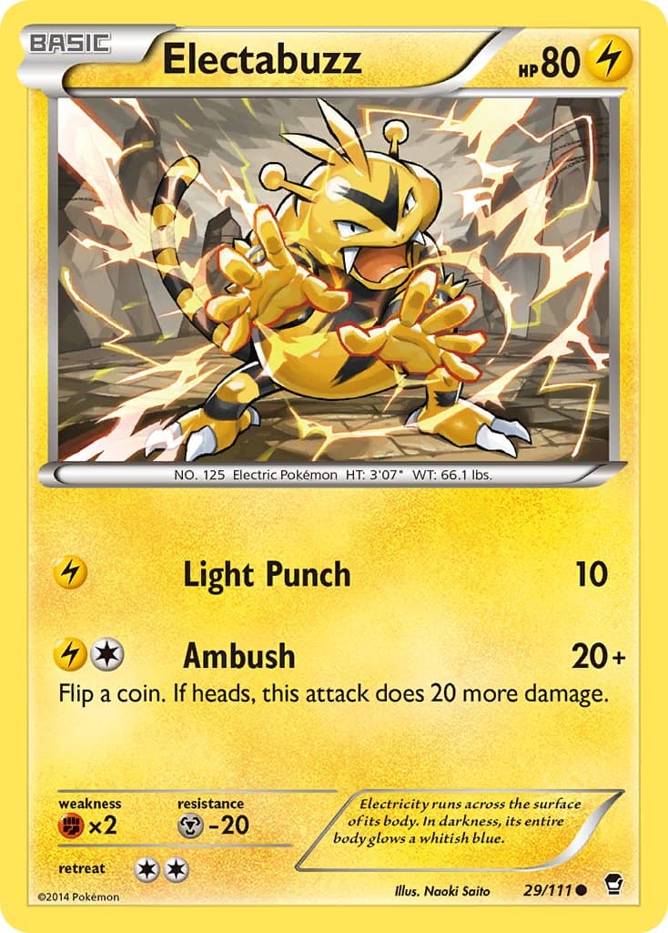 Electabuzz — Furious Fists Pokémon card