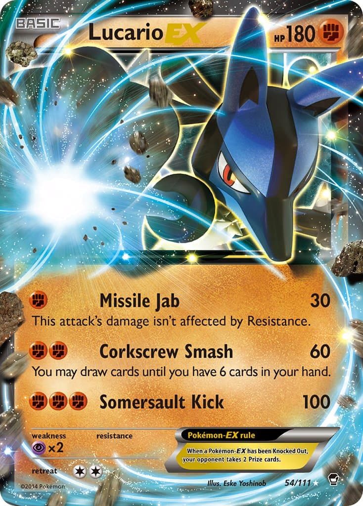 Lucario Ex — Furious Fists Pokémon card