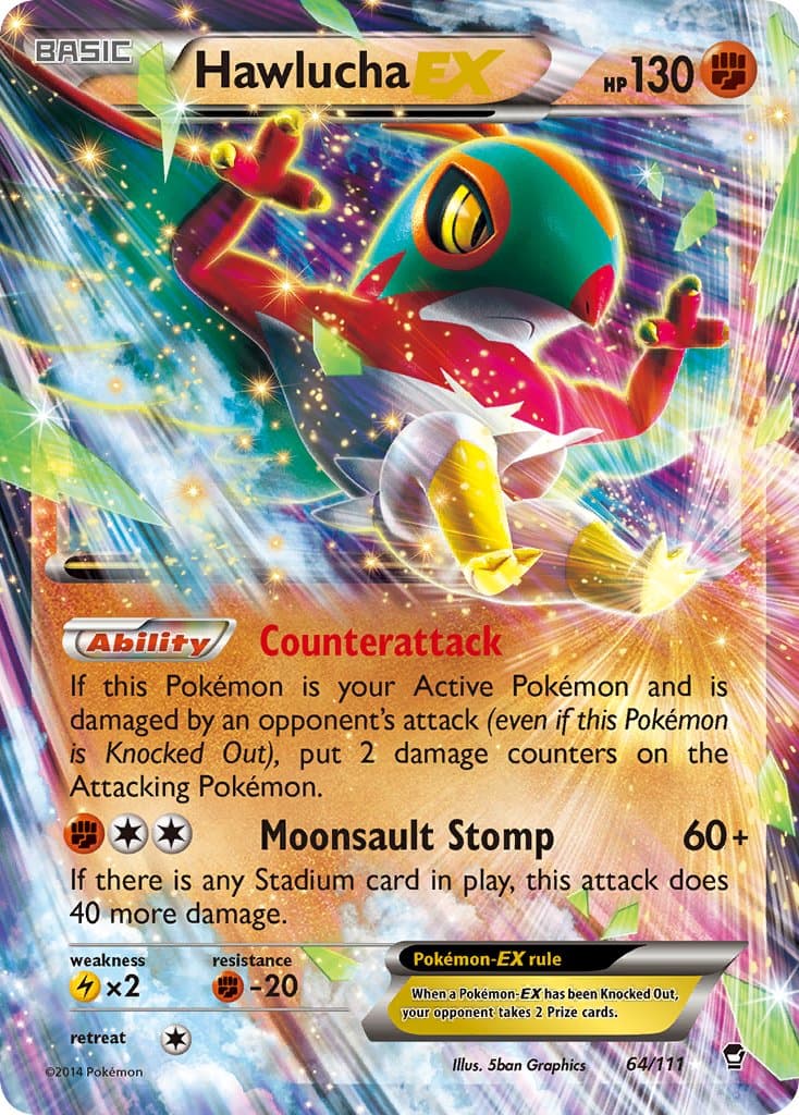 Hawlucha Ex — Furious Fists Pokémon card