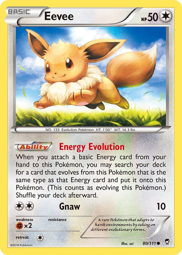 Eevee — Furious Fists Pokémon card