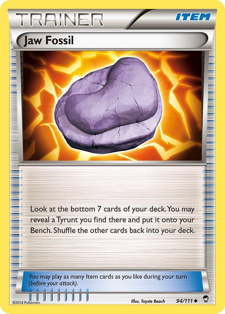 Jaw Fossil — Furious Fists Pokémon card