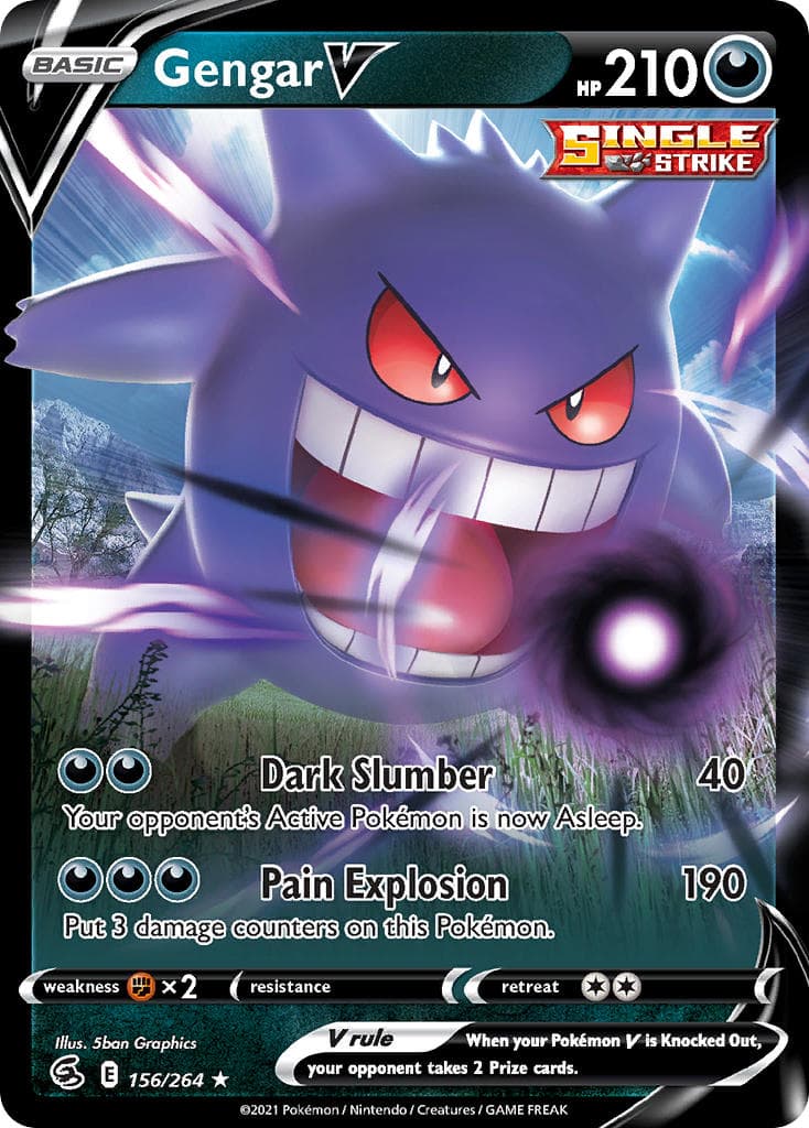 Gengar V — Fusion Strike Pokémon card