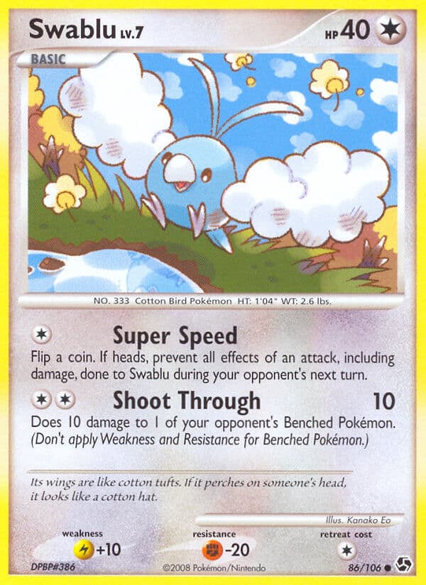 Swablu — Great Encounters Pokémon card