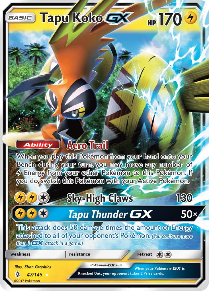 Tapu Koko Gx — Guardians Rising Pokémon card