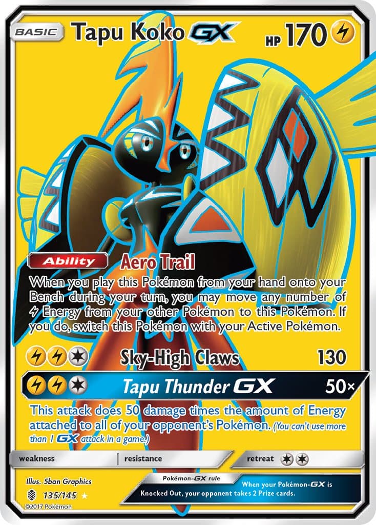 Tapu Koko Gx — Guardians Rising Pokémon card