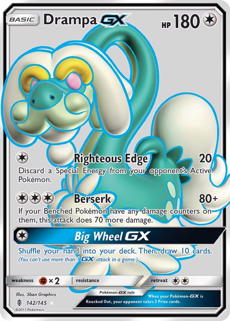 Drampa Gx — Guardians Rising Pokémon card