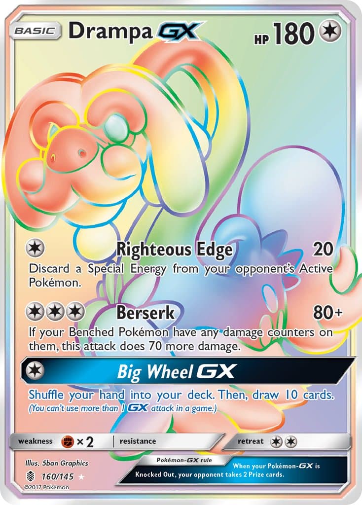 Drampa Gx — Guardians Rising Pokémon card