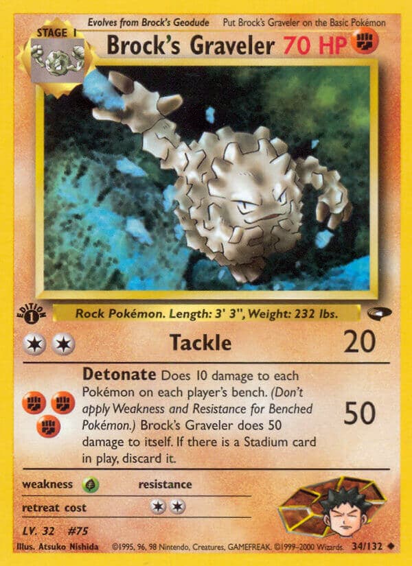 Brocks Graveler — Gym Challenge Pokémon card