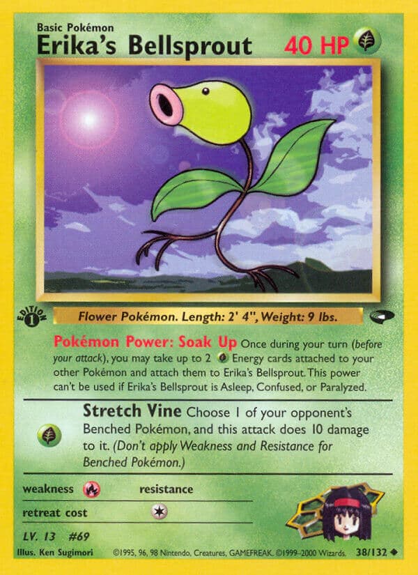 Erikas Bellsprout — Gym Challenge Pokémon card