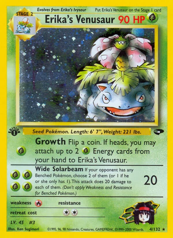 Erikas Venusaur — Gym Challenge Pokémon card