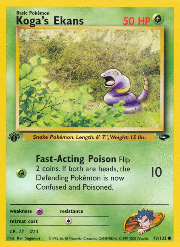 Kogas Ekans — Gym Challenge Pokémon card