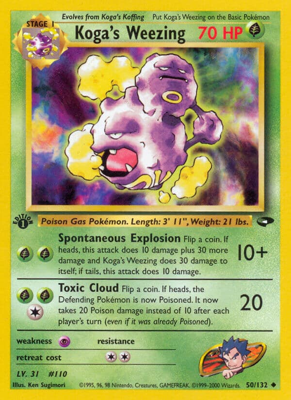 Kogas Weezing — Gym Challenge Pokémon card