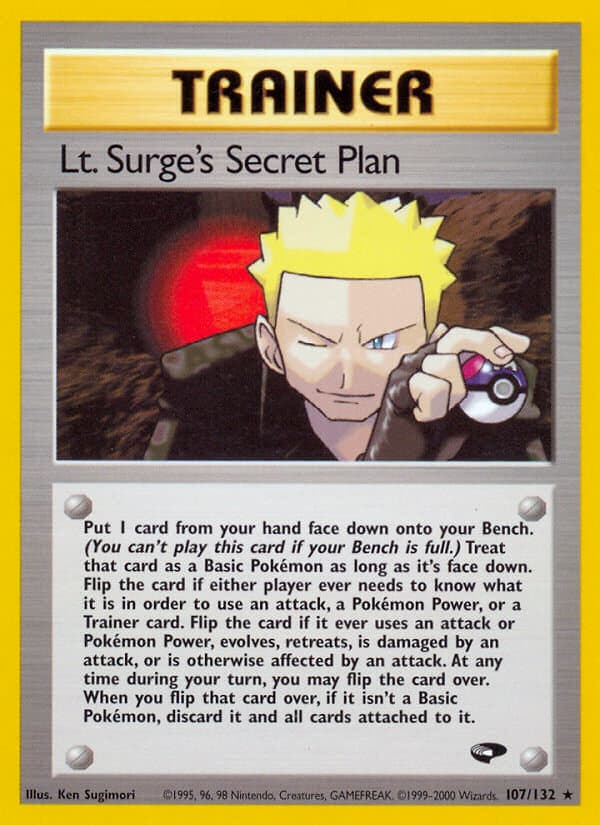 Lt Surges Secret Plan — Gym Challenge Pokémon card