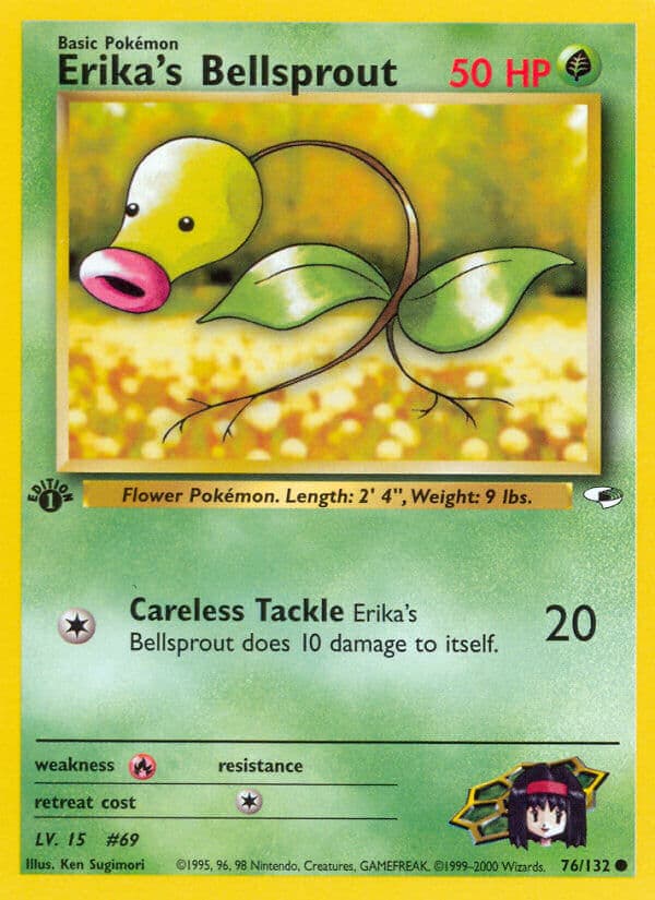 Erikas Bellsprout — Gym Heroes Pokémon card