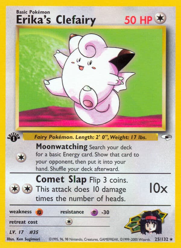 Erikas Clefairy — Gym Heroes Pokémon card