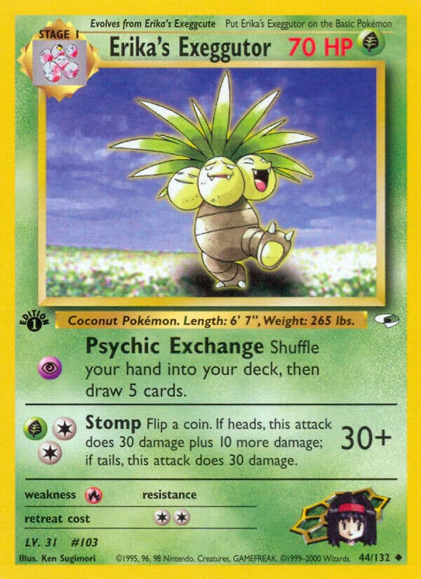 Erikas Exeggutor — Gym Heroes Pokémon card
