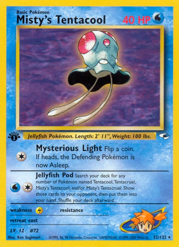 Mistys Tentacool — Gym Heroes Pokémon card
