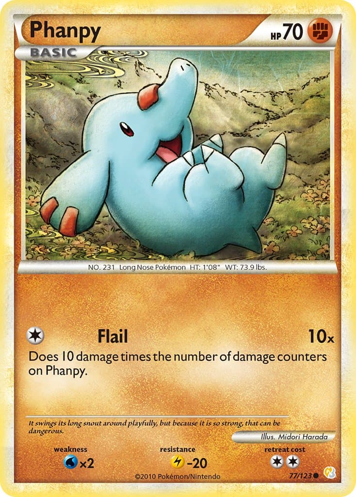 Phanpy — Heartgold Soulsilver Pokémon card