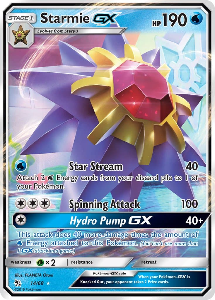 Starmie Gx — Hidden Fates Pokémon card