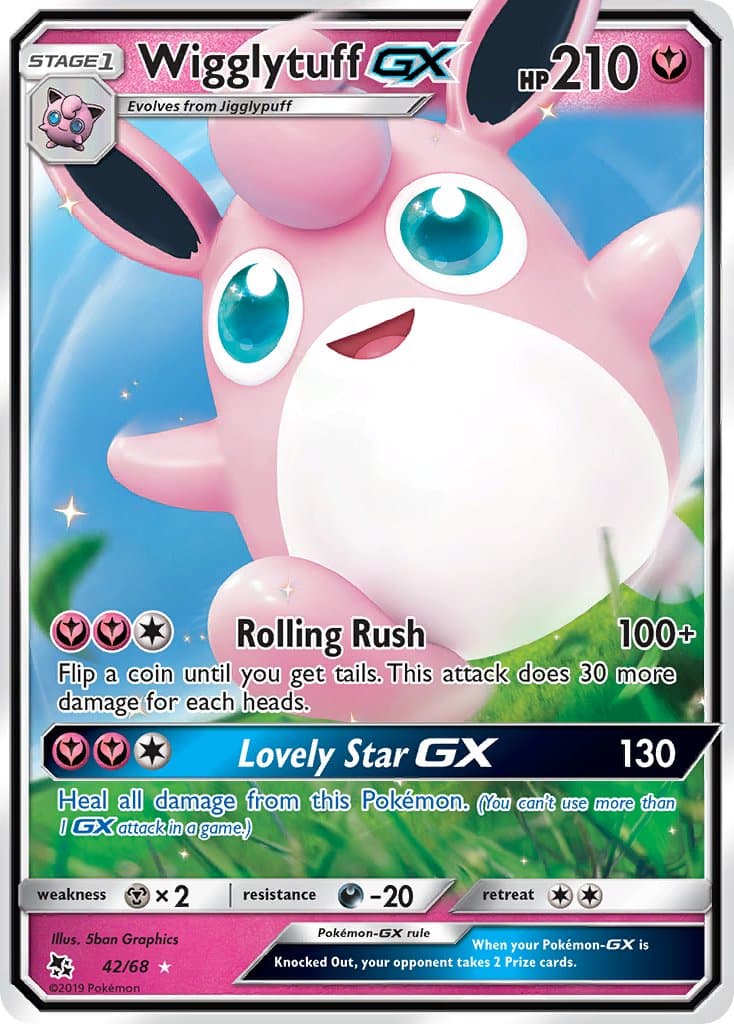 Wigglytuff Gx — Hidden Fates Pokémon card