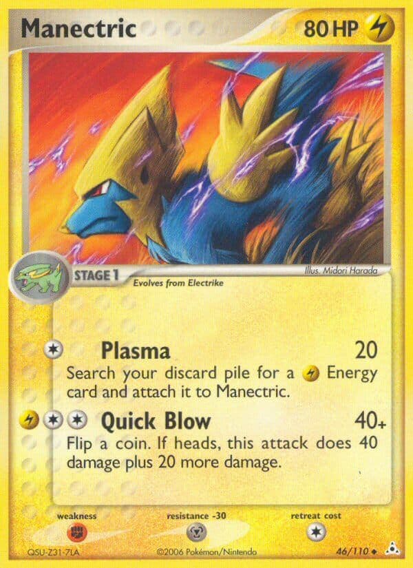 Manectric — Holon Phantoms Pokémon card