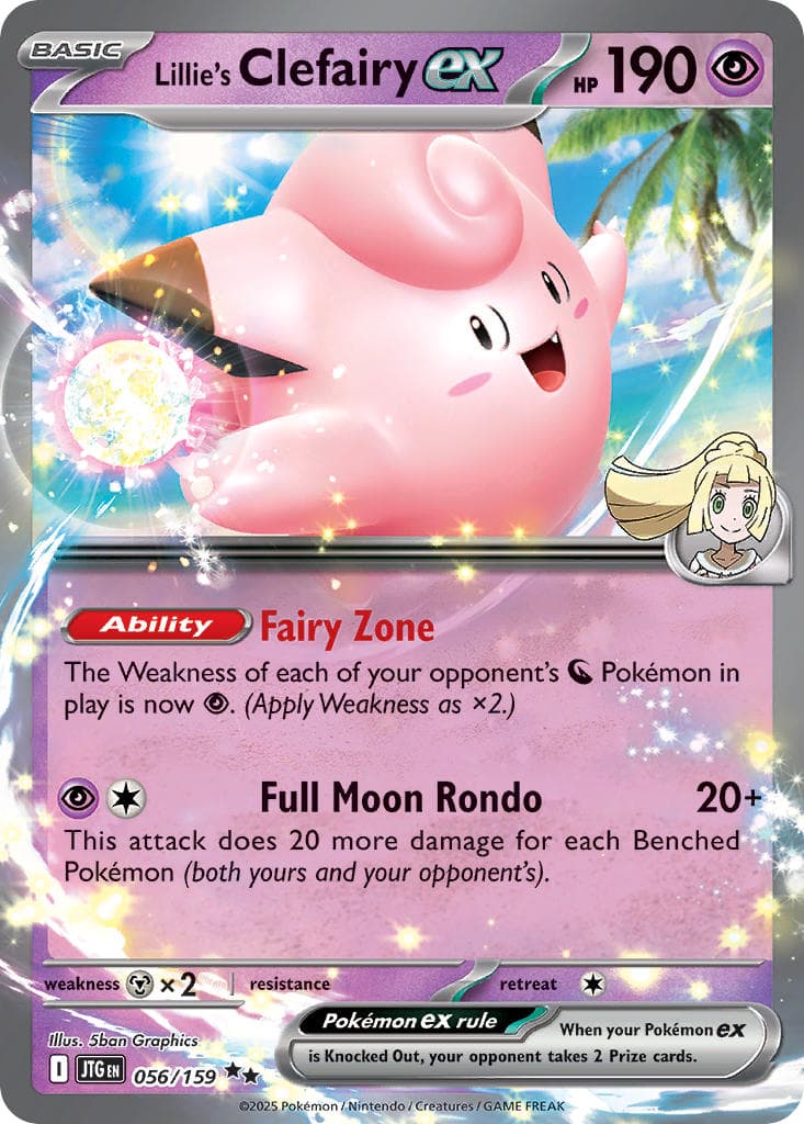 Lillie's Clefairy ex — Journey Together Pokémon card