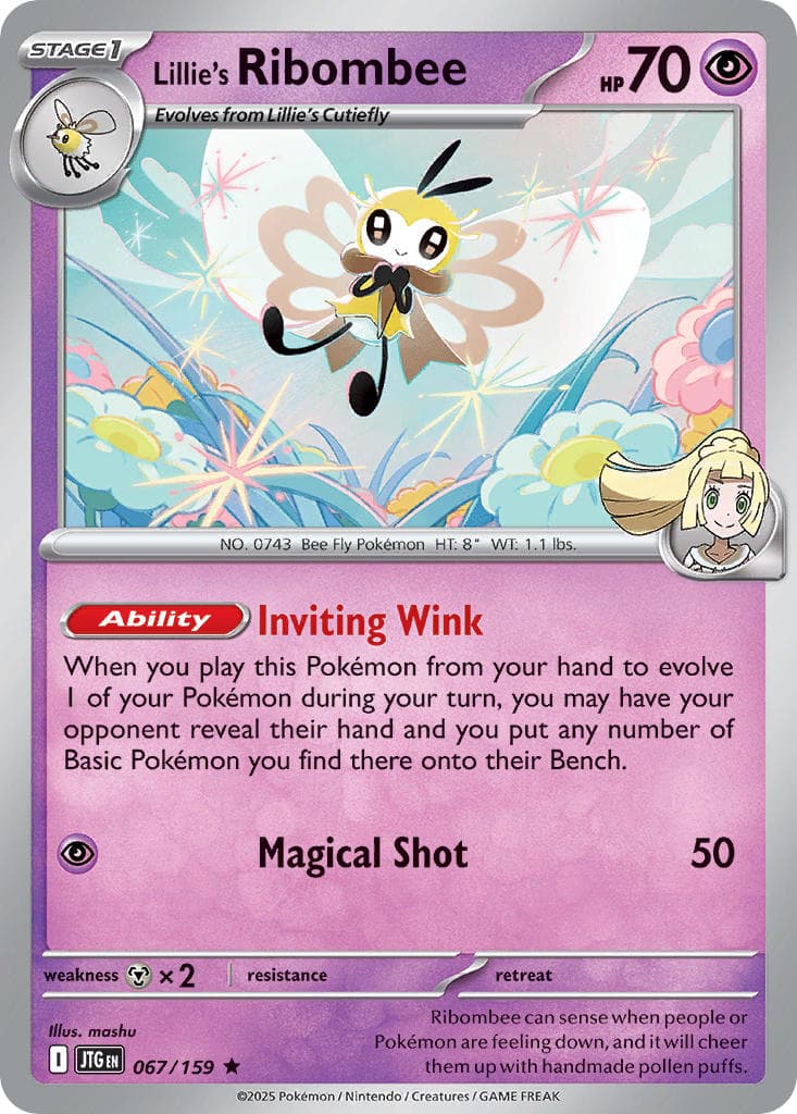 Lillie's Ribombee — Journey Together Pokémon card