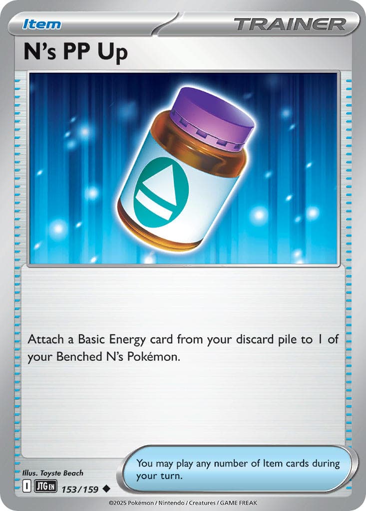 N's PP Up — Journey Together Pokémon card