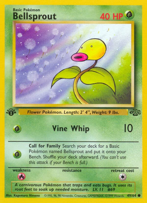 Bellsprout — Jungle Pokémon card
