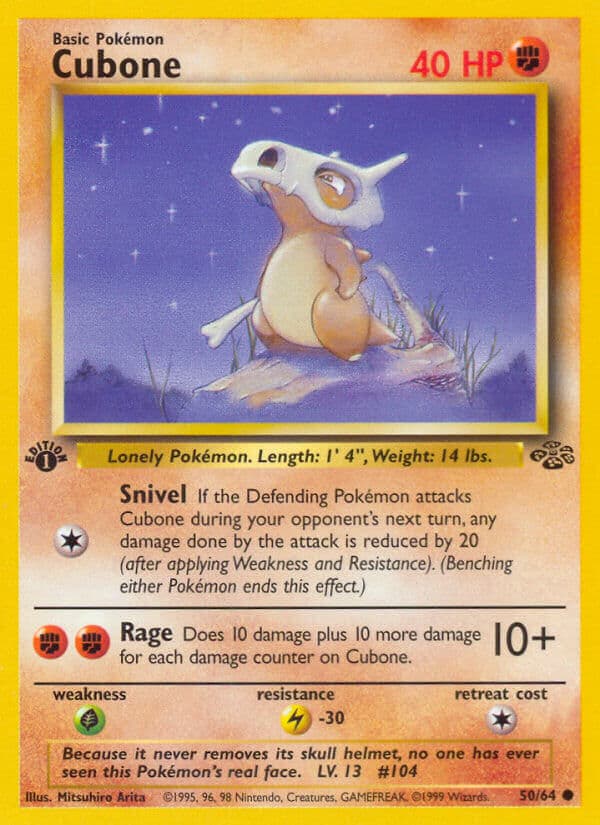 Cubone — Jungle Pokémon card