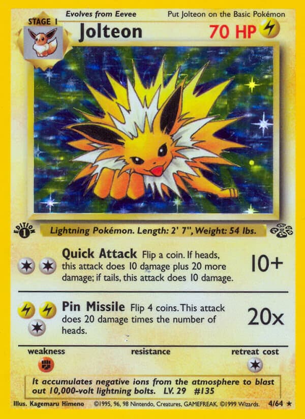Jolteon — Jungle Pokémon card