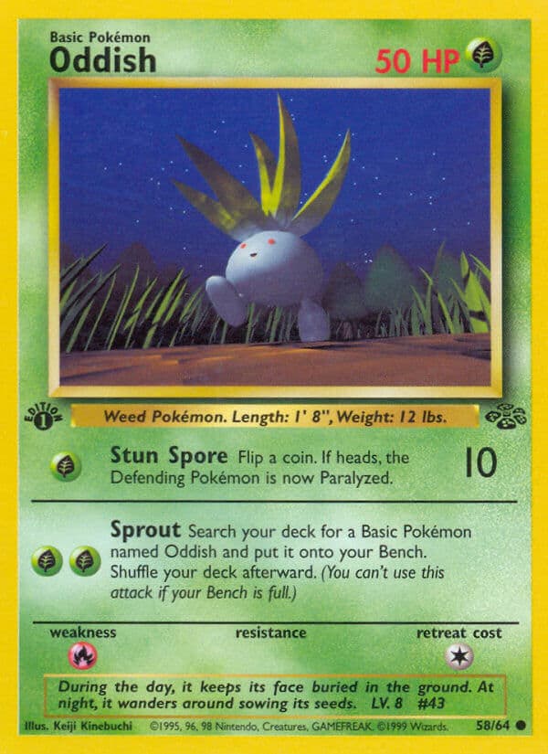 Oddish — Jungle Pokémon card