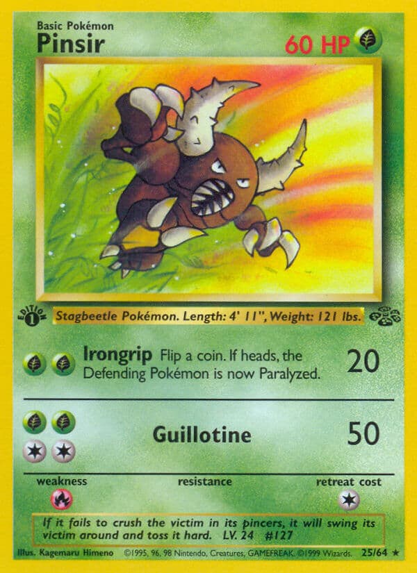 Pinsir — Jungle Pokémon card