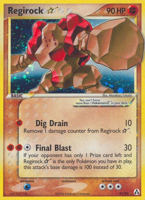 Regirock Star — Legend Maker Pokémon card