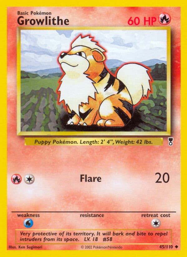 Growlithe — Legendary Collection Pokémon card