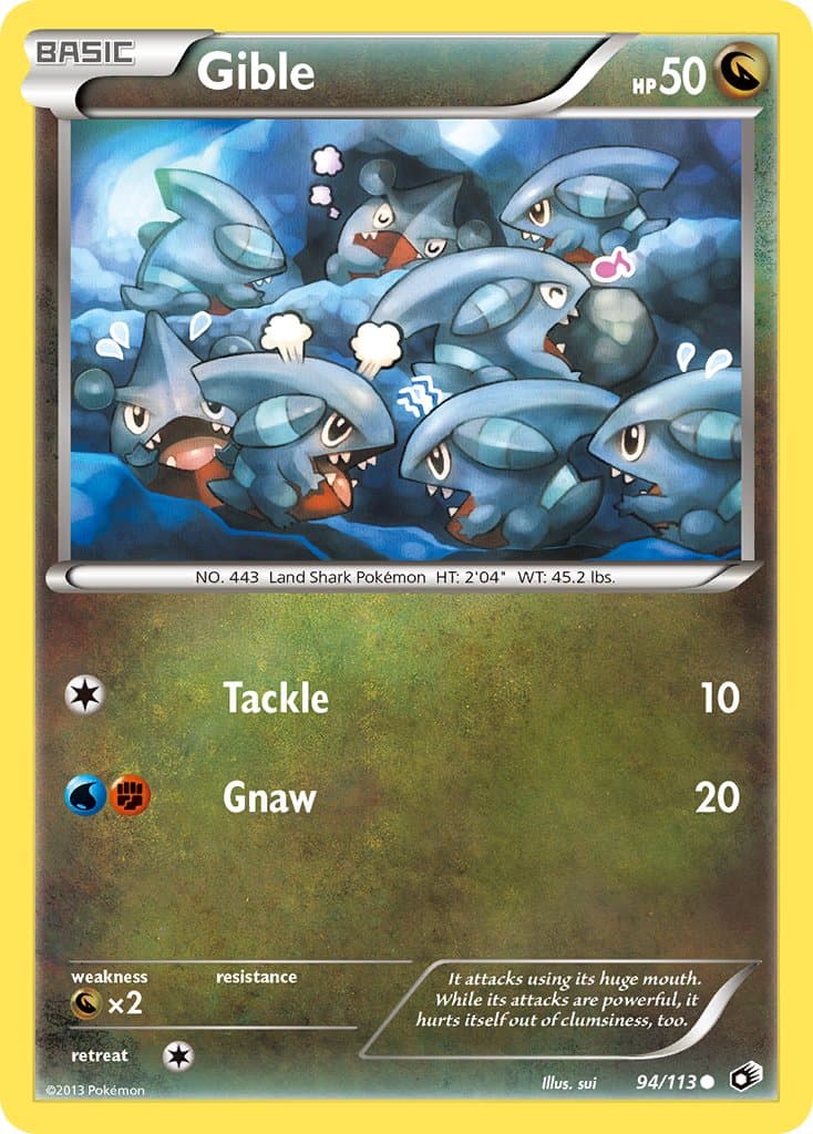 Gible — Legendary Treasures Pokémon card