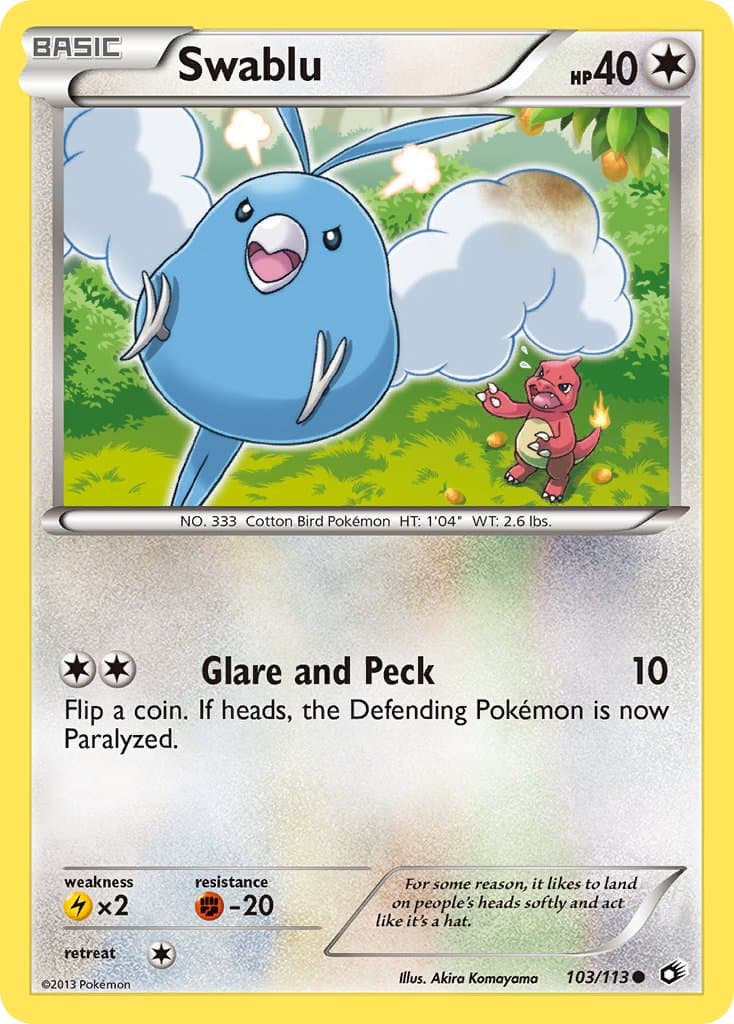 Swablu — Legendary Treasures Pokémon card