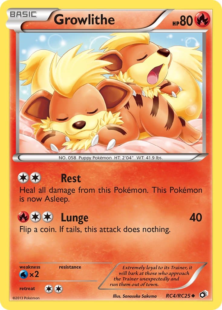 Growlithe — Legendary Treasures Pokémon card