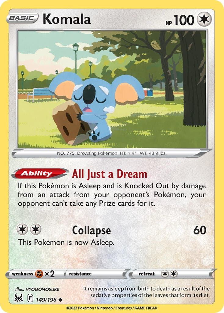Komala — Lost Origin Pokémon card
