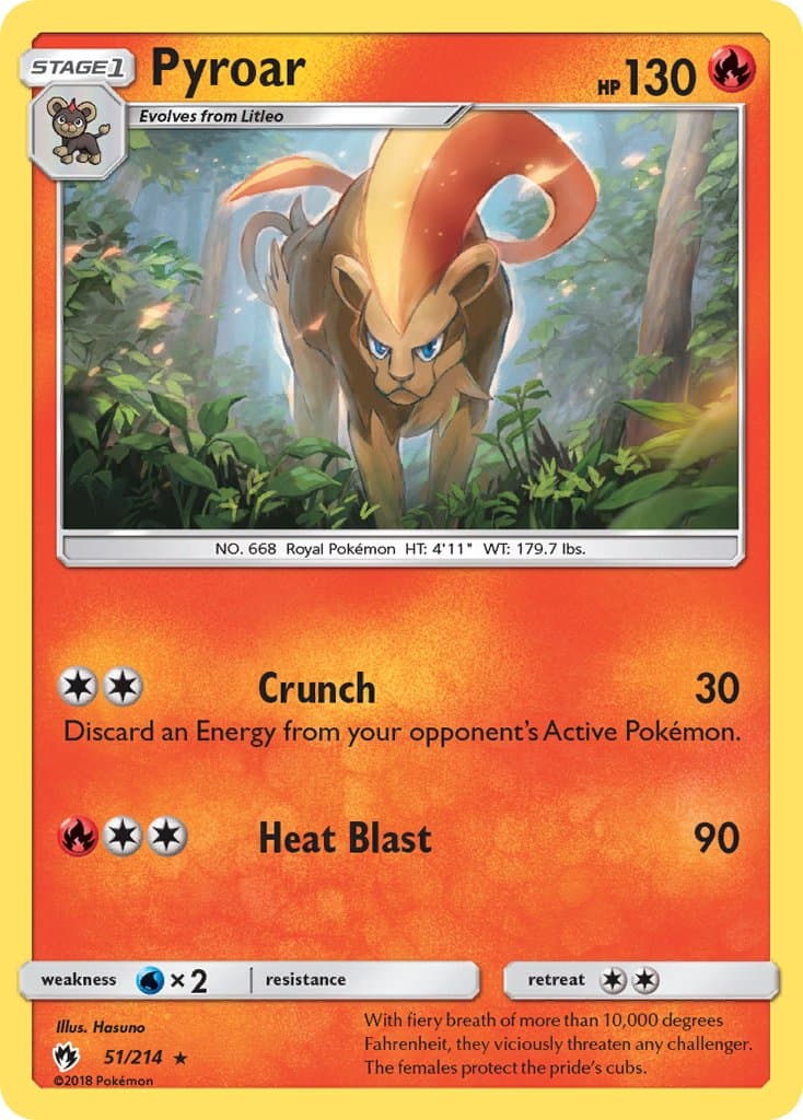 Pyroar — Lost Thunder Pokémon card