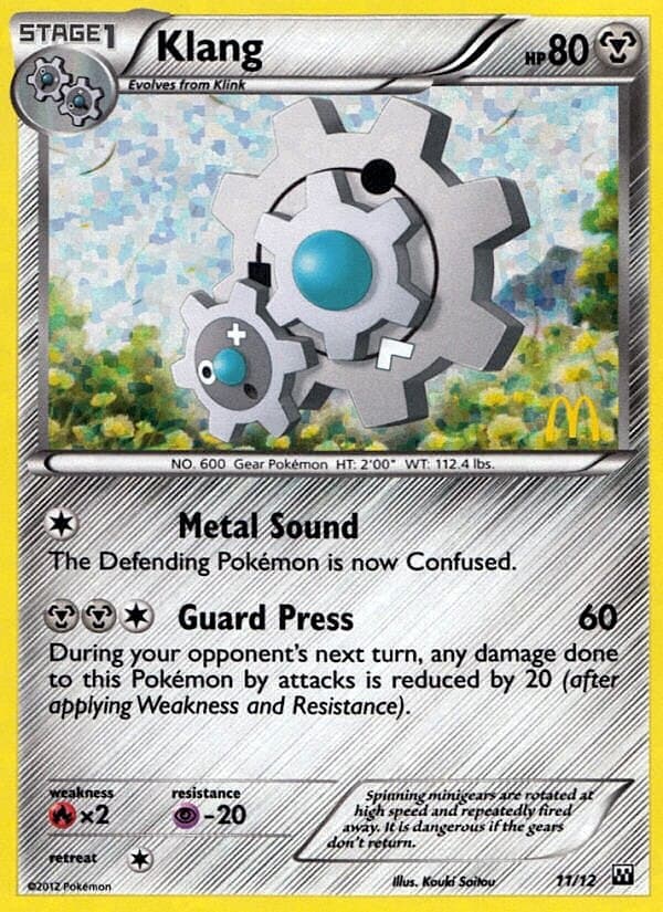 Klang — Mcdonalds Collection 2012 Pokémon card